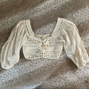OOTDFash Off the Shoulder Crop Top